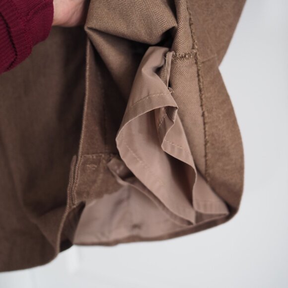 Dark Academia LL Bean Vintage Brown Women's Skirt Sz 4 Petite 100% Cotton - Picture 5 of 10